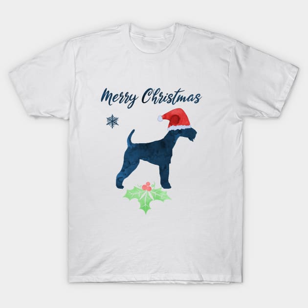Christmas Airedale Terrier T-Shirt by TheJollyMarten